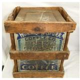 TOP VIEW EARLY COFFEE TIN