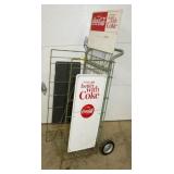 SIDE VIEW COKE RACK W/ SIGNS