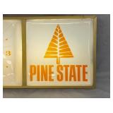 CLOSE UP PINE STATE LIGHTED CLOCK 