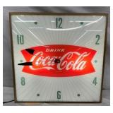 DRINK COCA-COLA FISHTAIL PAM CLOCK 