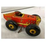  MARX NO. 7 KEYWIND RACE CAR W/DRIVER 
