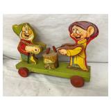 CLOSE UP FISHER PRICE WOODEN PULL TOY 
