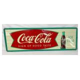 1958 COCA-COLA FISHTAIL SIGN 