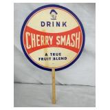 EARLY 9X14 1/2 CHERRY SMASH HAND FAN