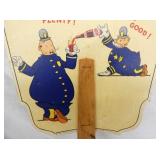 1940 PEPSI COLA DOUBLE DOT FAN 7 1/2X12