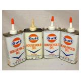 4 OZ. GULF HOUSEHOLD OIL TINS