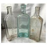 EMBOSSED WATKINS APOTHECARY BOTTLES 
