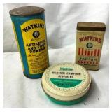 WATKINS OINTMENT/FOOT POWER/TARTER TINS 