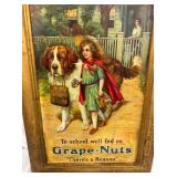 SELF FRAMED GRAPE-NUTS 20 1/2 X 30