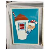 30X49 1969 EMB. FROZEN COCA-COLA SIGN