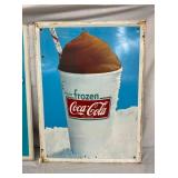 30X40 FROZEN COCA-COLA SIGN - SELF FRAME