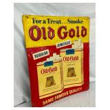 EMB. OLD GOLD SIGN W/2 CIGARETTE PACK