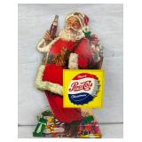 PEPSI COLA CARDBOARD SANTA EASEL BACK