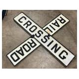 CAST IRON RR CROSSING SIGN