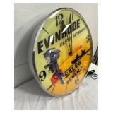 15IN. CONTEMPORARY EVINRUDE CLOCK