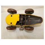 BOTTOM VIEW TIN LITHO KEYWIND RACER