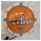15IN. ORANGE CRUSH DOUBLE BUBBLE CLOCK