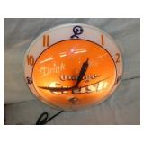 TOP VIEW DRINK ORANGE CRUSH CLOCK