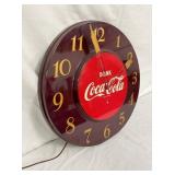 SIDE VIEW 18IN COKE CLOCK