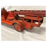 CLOSE UP BACK VIEW FIRE TRUCK