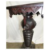 VIEW 5 CLOSEUP ORNATE WALNUT STAND