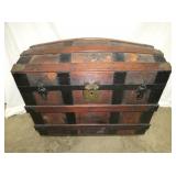 EARLY PINE CAMEL BACK TRUNK