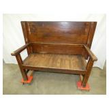 EARLY PINE BENCH TILT TOP TABLE