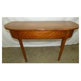 UNUSUAL PINE HALF MOON ENTRANCE TABLE