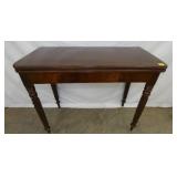 WALNUT TWIST LEG GAME TABLE