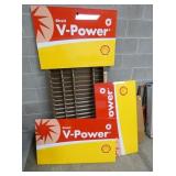 SEVERAL OLD STOCK SHELL V POWER SIGN