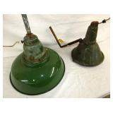 VIEW 3 GREEN ENAMEL LIGHTS
