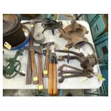 COIN SHELLER, HATCHETS, BUTTER MOLDS