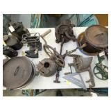 CAST IRON POTS, PEELERS ETC