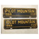 1965 PILOT MT. CITY TAGS