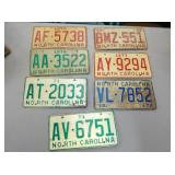 NC 1971-77 LIC. TAGS