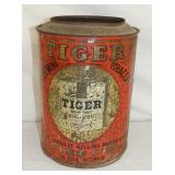 VIEW 3 BACKSIDE TIGER TOBACCO TIN