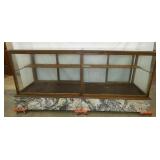8FT. OAK MARBLE BASE DISPLAY CASE 