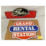 15/18IN. EMB. GATES/GRAND RENTAL SIGNS