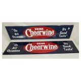 48X11 EMB. OLD STOCK CHEERWINE SIGNS