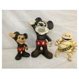 5-10IN. CAST MICKEY & MICHELIN MAN