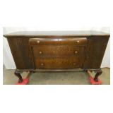 OAK SIDEBOARD W/CLAW FEET