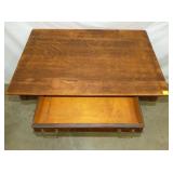 VIEW 4 OAK LIBRARY TABLE W/DRAWER