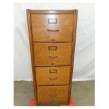 OAK 4 DRAWER FILE