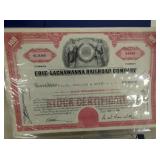 BOOK OF ERIE PA RR STOCK CERTIFICATES 
