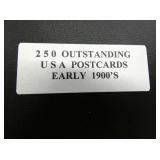 BOOK OF 250 EARLY USA POSTCARDS 