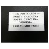 BOOK OF 190 EARLY NC/SC/VA POSTCARDS 