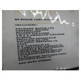 GAS-OIL/CARS/DRUG/TOBACCO STOCK CERT. 