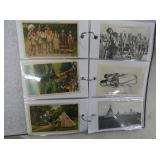VIEW 9 BOOK OF COWBOY/INDIAN POSTCARDS 