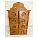 9X17 OAK 8 DRAWER SPICE CABINET