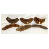 (6) EARLY WOODEN BARREL PLANES